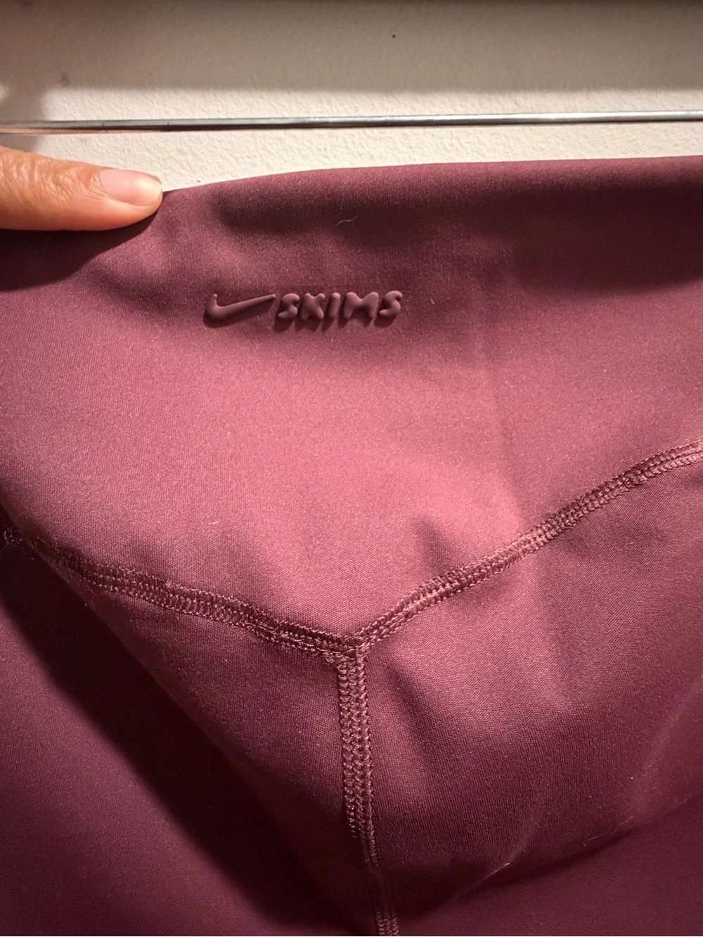 Nike x SKIMS SET Currant  V-Neck Sports up Bralette & Biker shorts